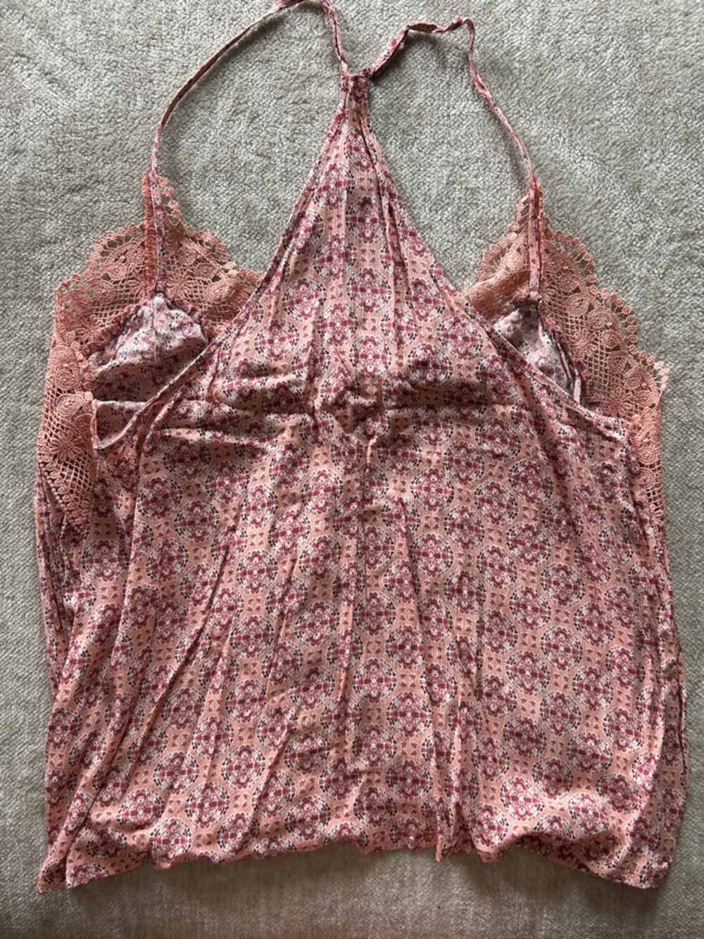 Pink Floral Lace-Trim Racerback Cami - Picture 4 of 4
